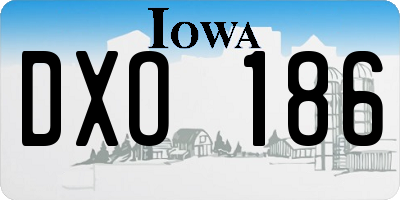 IA license plate DXO186