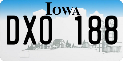 IA license plate DXO188