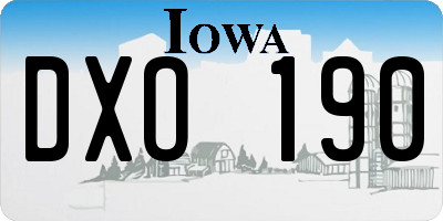 IA license plate DXO190