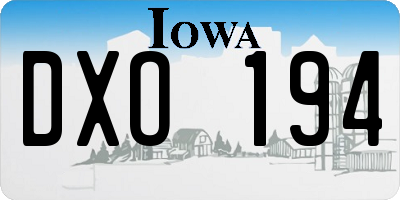 IA license plate DXO194