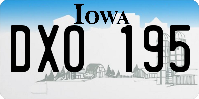 IA license plate DXO195
