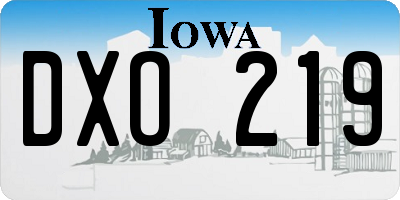 IA license plate DXO219