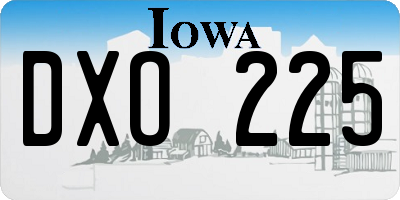 IA license plate DXO225