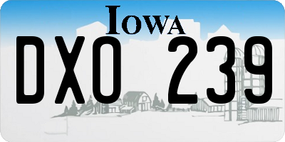 IA license plate DXO239