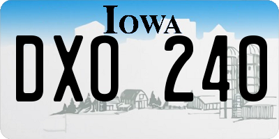 IA license plate DXO240