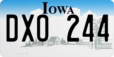 IA license plate DXO244