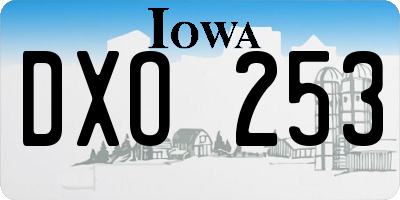 IA license plate DXO253