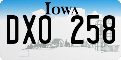 IA license plate DXO258