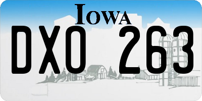 IA license plate DXO263