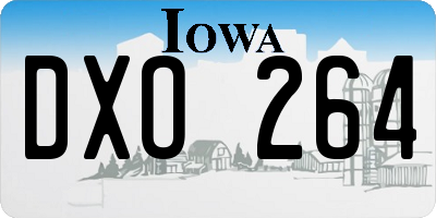 IA license plate DXO264