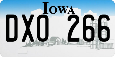 IA license plate DXO266