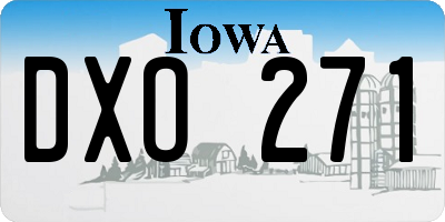 IA license plate DXO271