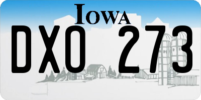 IA license plate DXO273