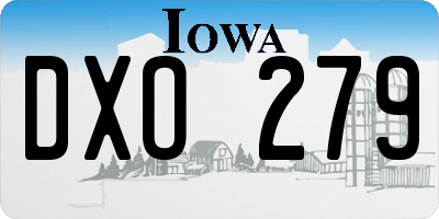 IA license plate DXO279