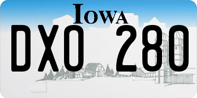 IA license plate DXO280