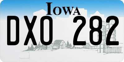 IA license plate DXO282
