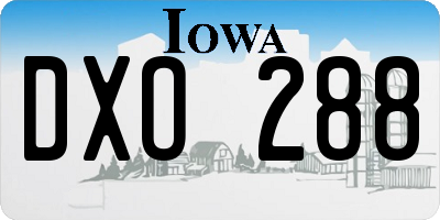 IA license plate DXO288