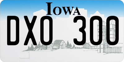 IA license plate DXO300