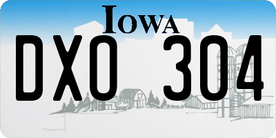 IA license plate DXO304