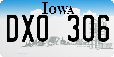 IA license plate DXO306