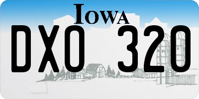 IA license plate DXO320