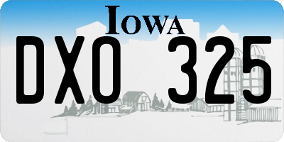 IA license plate DXO325