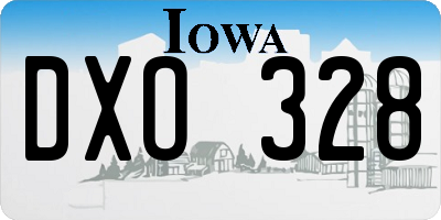 IA license plate DXO328