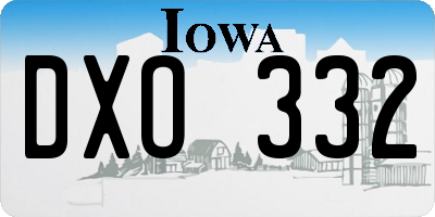 IA license plate DXO332