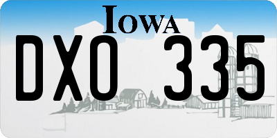 IA license plate DXO335