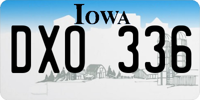 IA license plate DXO336