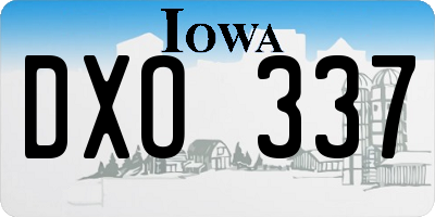 IA license plate DXO337