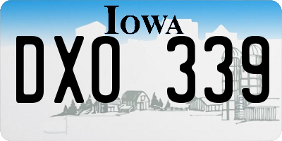 IA license plate DXO339