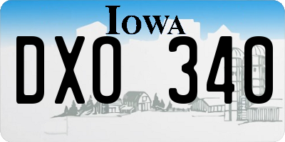 IA license plate DXO340