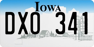 IA license plate DXO341