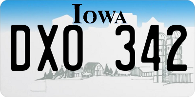 IA license plate DXO342