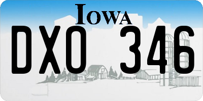 IA license plate DXO346