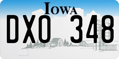 IA license plate DXO348
