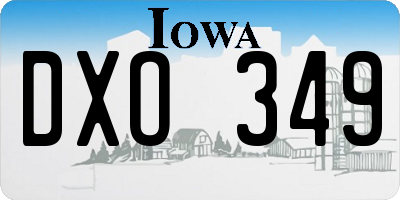 IA license plate DXO349