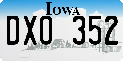 IA license plate DXO352