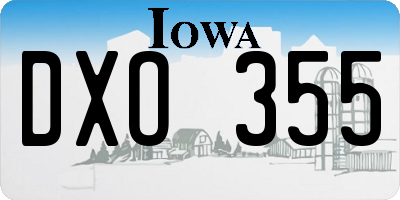 IA license plate DXO355