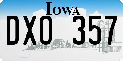 IA license plate DXO357