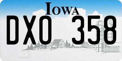 IA license plate DXO358