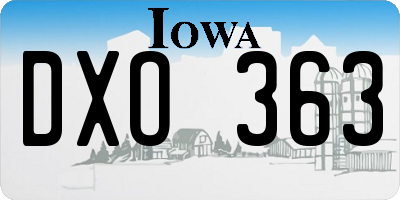 IA license plate DXO363