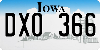 IA license plate DXO366