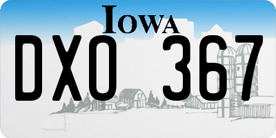 IA license plate DXO367