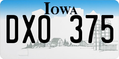 IA license plate DXO375