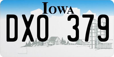 IA license plate DXO379