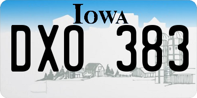 IA license plate DXO383