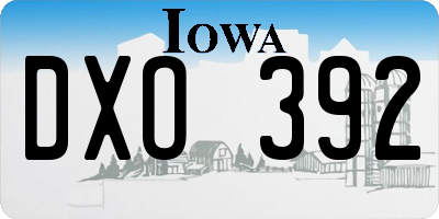 IA license plate DXO392