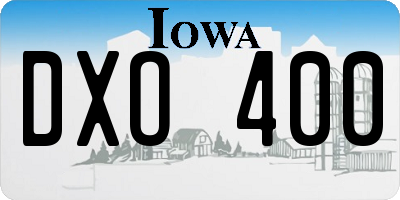 IA license plate DXO400